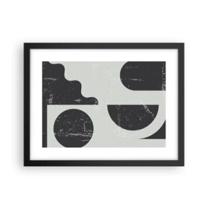Plakat i sort ramme - Komposition over og under - 40x30 cm