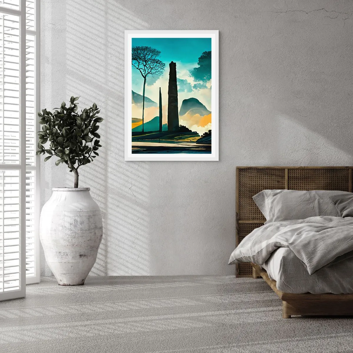 Plakat i hvid ramme - Stadig højere og højere - 40x50 cm