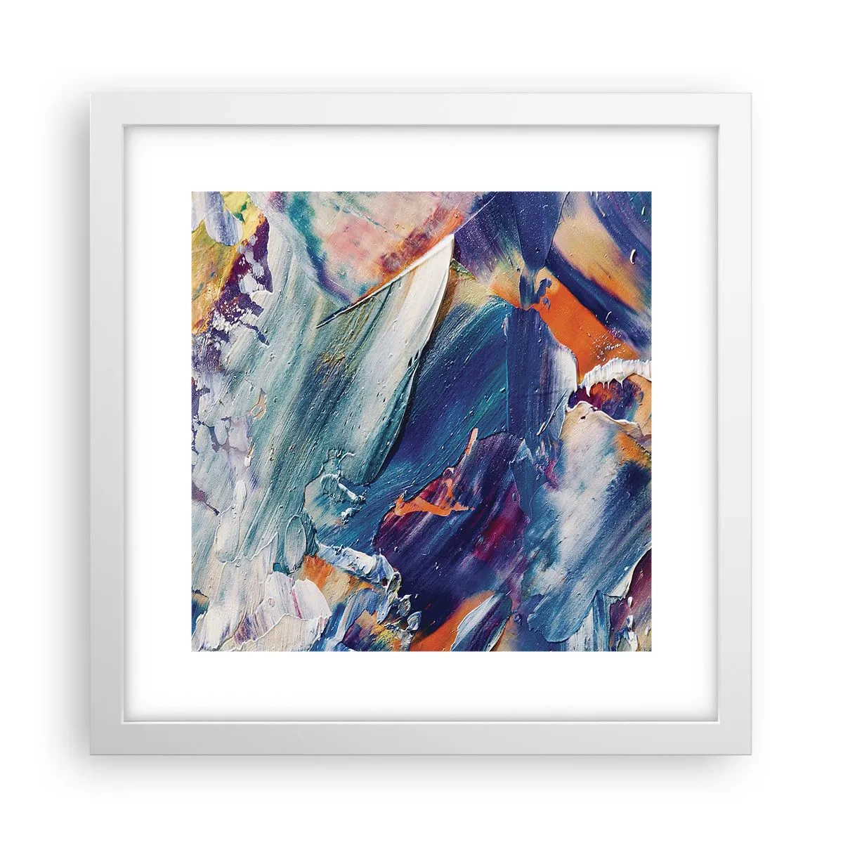 Plakat i hvid ramme - Forvirring af farver - 30x30 cm