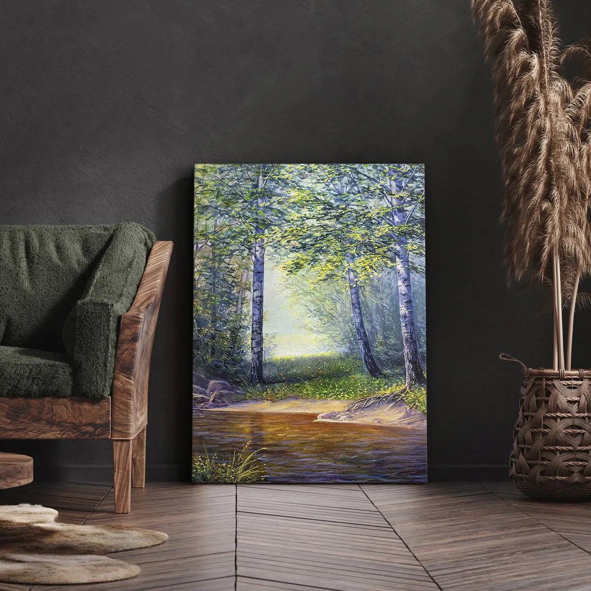 Lærredstryk - Billede på lærred - Idylliske omgivelser - 50x70 cm