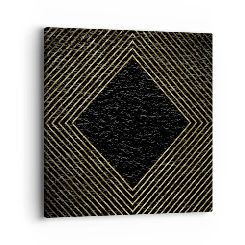 Lærredstryk - Billede på lærred - Geometri i glamour-stil - 40x40 cm