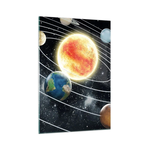 Billede på glas - Kosmisk dans - 70x100 cm
