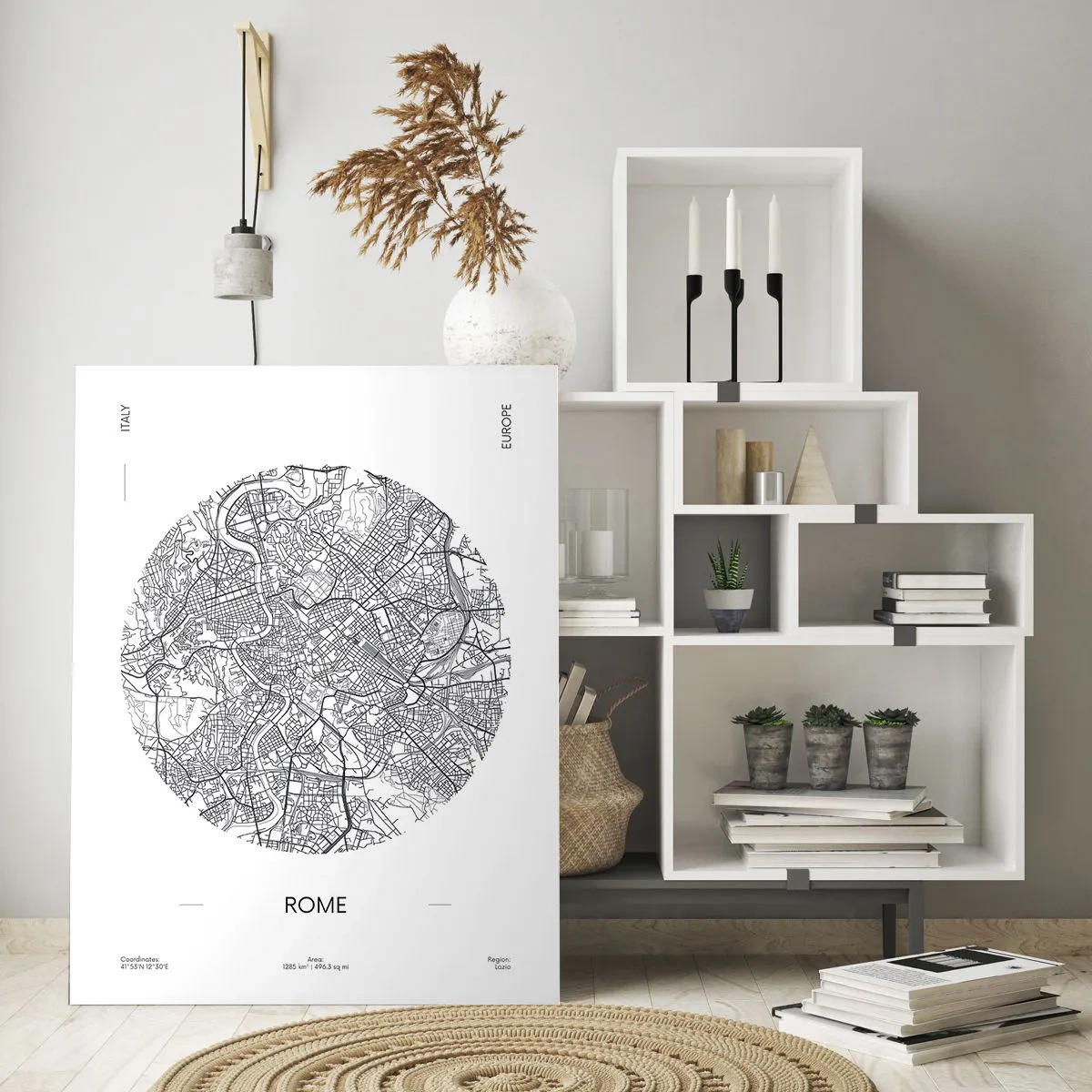 Billede på glas - Anatomi af Rom - 80x120 cm