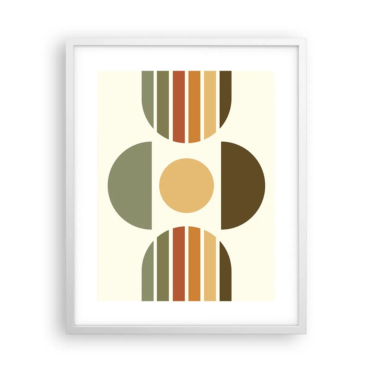 Plakat i hvid ramme - I jordfarver - 40x50 cm