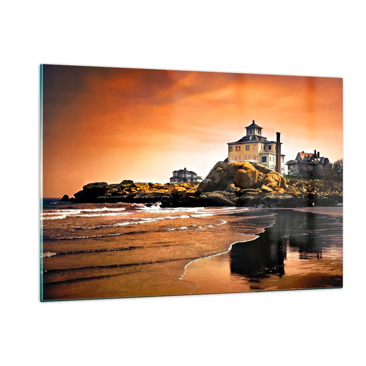 Billede på glas - Vestkystens elegance - 120x80 cm