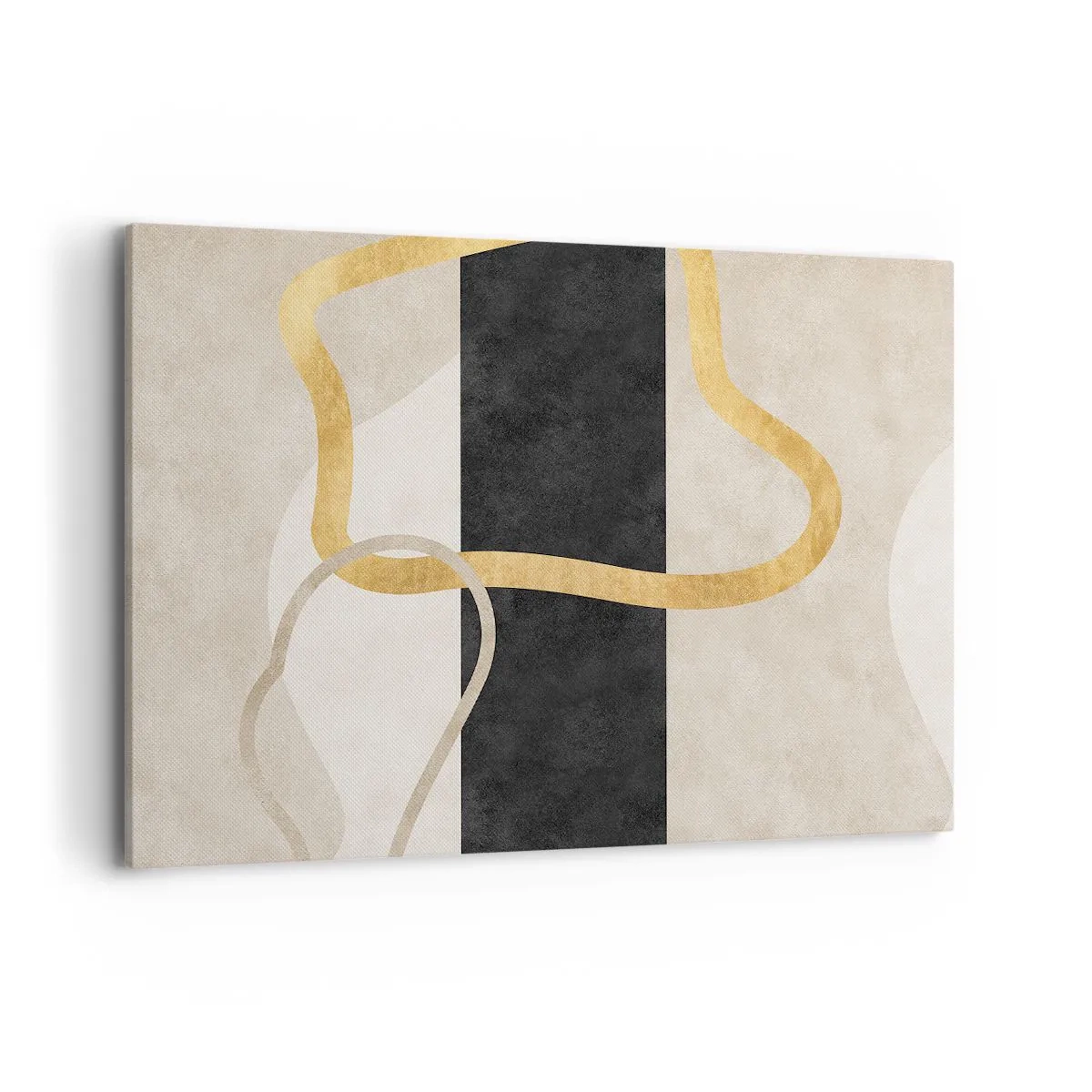 Lærredstryk - Billede på lærred - Sløjfeformede former - 100x70 cm