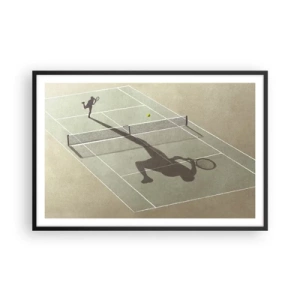 Plakat i sort ramme - Overvind dig selv - 91x61 cm