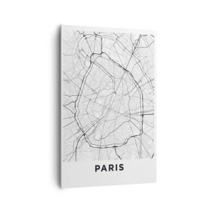 Lærredstryk - Billede på lærred - Paris' blomst - 80x120 cm