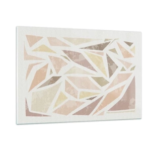 Billede på glas - Komposition af farvet glas - 120x80 cm