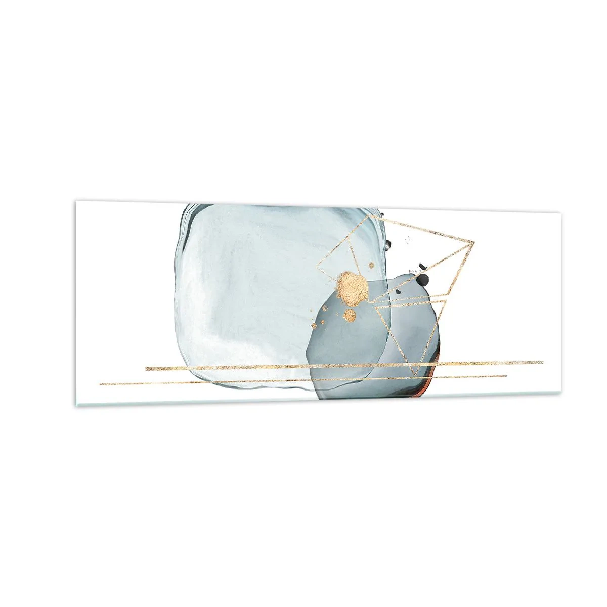 Billede på glas - En undersøgelse af dråber - 140x50 cm