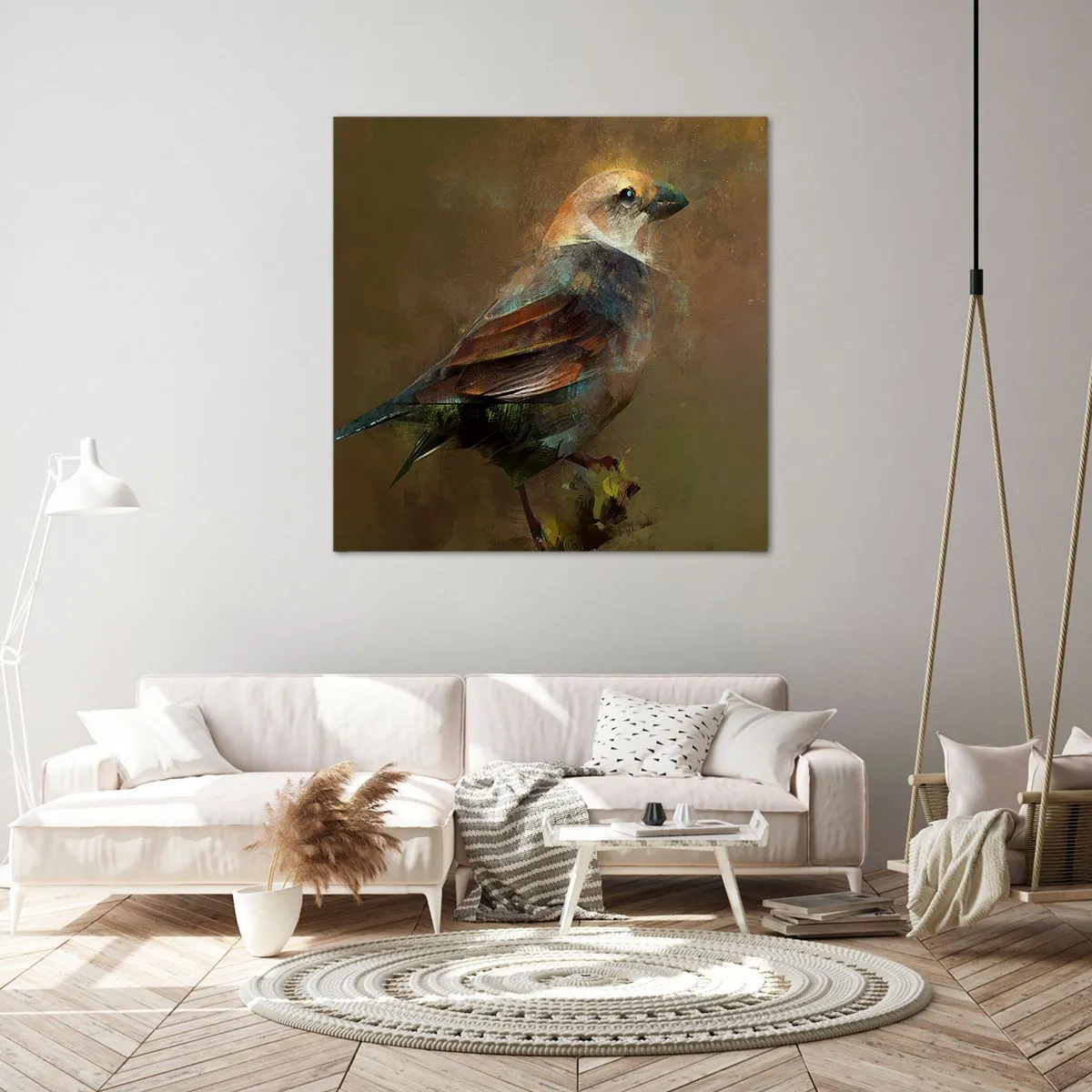 Lærredstryk - Billede på lærred - Lille spurv, lille fugl - 30x30 cm