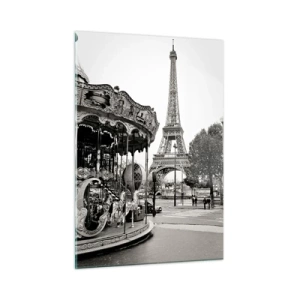 Billede på glas - Når der gælder sjov, er det kun i Paris - 50x70 cm