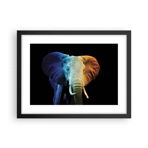 Plakat i sort ramme - Excentrisk, ikke underlig - 40x30 cm