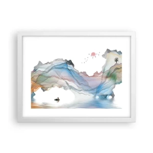 Plakat i hvid ramme - Mod krystalbjergene - 40x30 cm