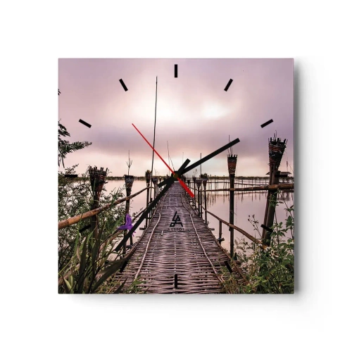 Vægur, Uret - Den stille og rolige atmosfære i Asien - 30x30 cm