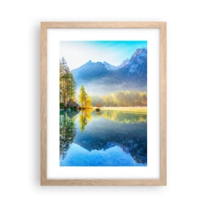 Plakat i ramme af lyst egetræ - Majestæt og sødme - 30x40 cm