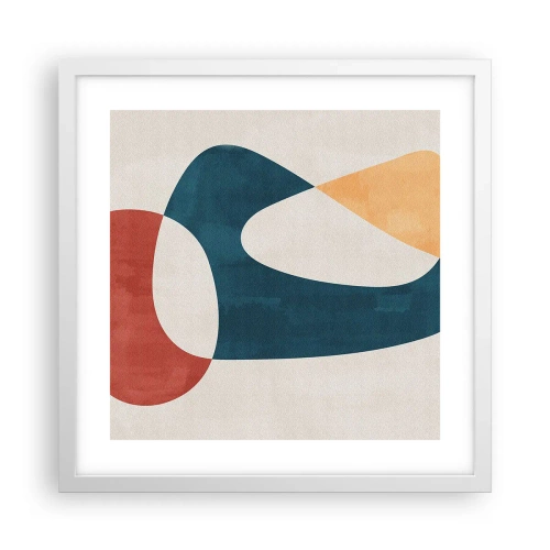 Plakat i hvid ramme - Påvirkninger og metamorfoser - 40x40 cm