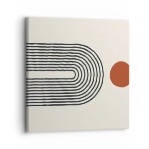 Lærredstryk - Billede på lærred - Magnetisme af former og farver - 30x30 cm