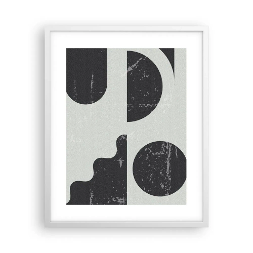 Plakat i hvid ramme - Komposition over og under - 40x50 cm