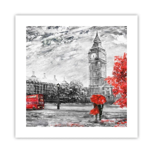 Plakat - En spændende dag - 40x40 cm