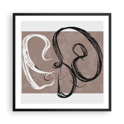 Plakat i sort ramme - Komposition - en søgen efter fuldstændighed - 60x60 cm