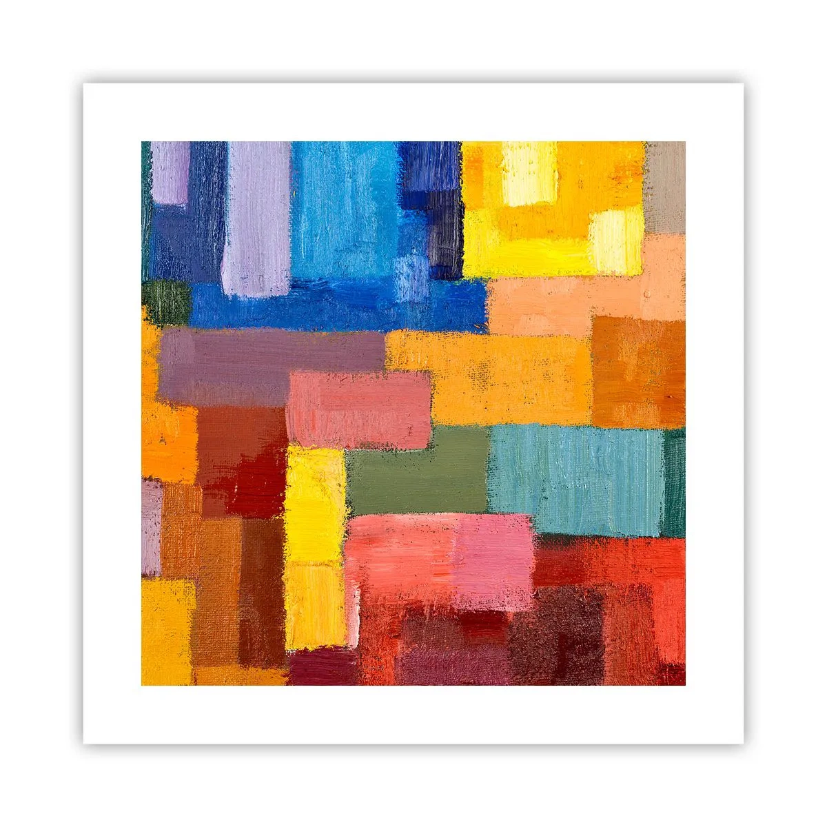 Plakat - Hver især forskellige, alle farverige - 40x40 cm