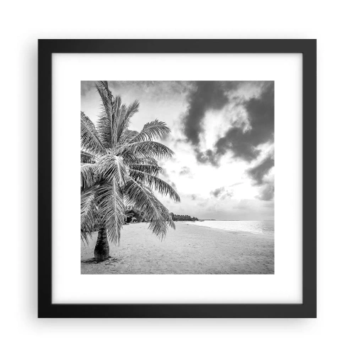 Plakat i sort ramme - Når du længes efter ensomhed.... - 30x30 cm