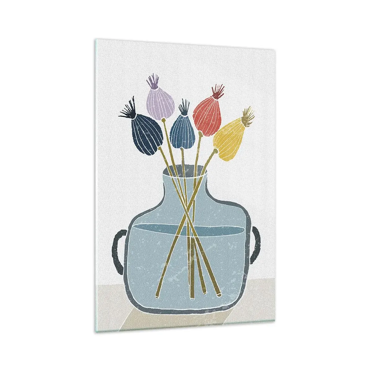 Billede på glas - Som et valmuefrø - 80x120 cm