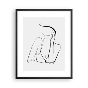 Plakat i sort ramme - På bølgen af en drøm - 40x50 cm