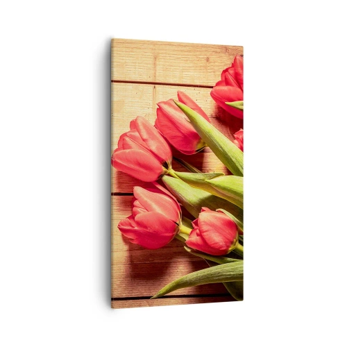 Lærredstryk - Billede på lærred - Forårets tilståelse - 55x100 cm