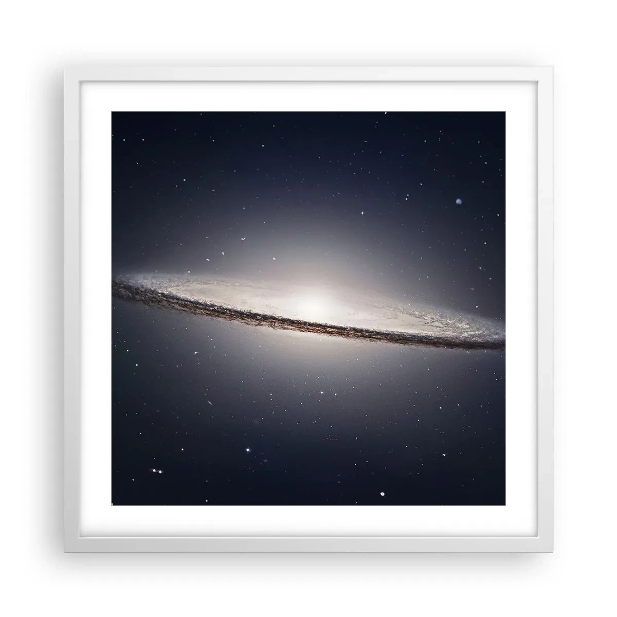 Plakat i hvid ramme - Der var engang i en galakse langt, langt borte.... - 50x50 cm