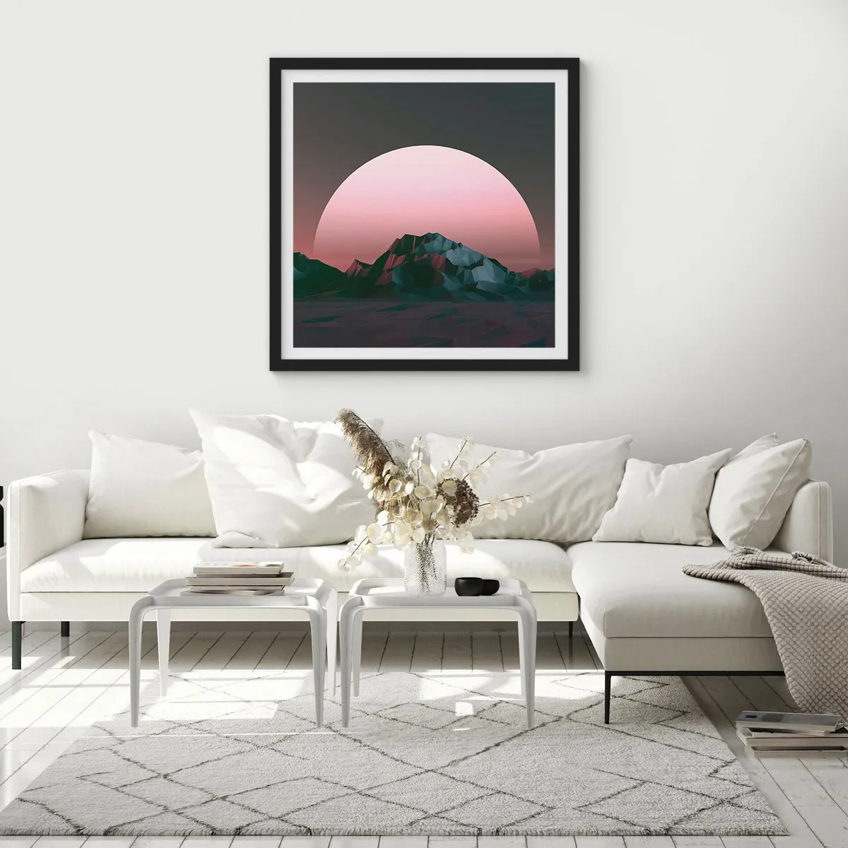 Plakat i sort ramme - I en nabogalakse - 30x30 cm