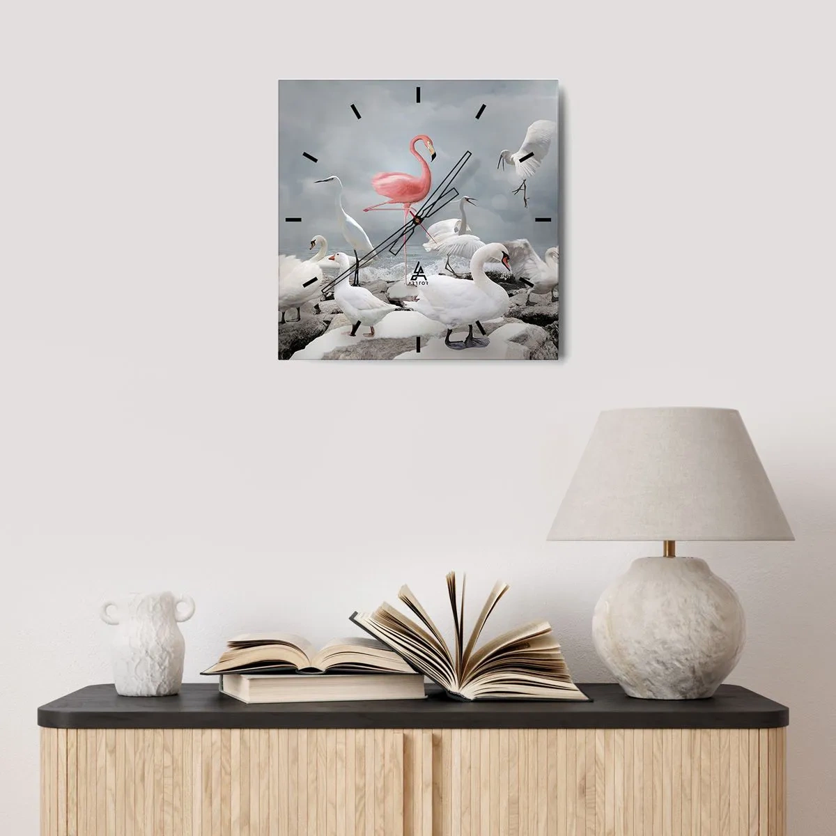 Vægur, Uret - Hvor kommer jeg fra? - 40x40 cm