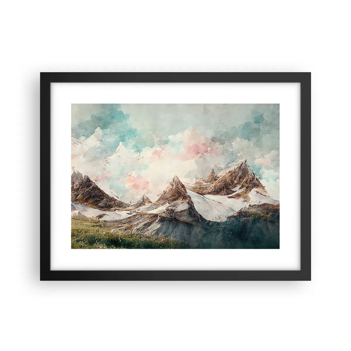 Plakat i sort ramme - Stenede knive - 40x30 cm