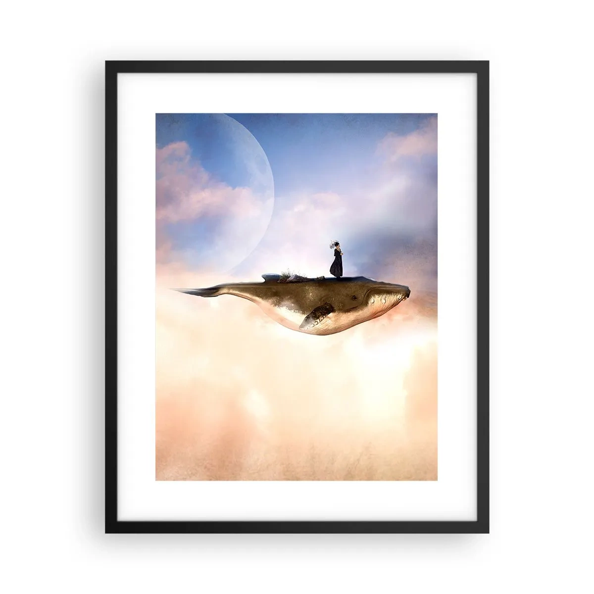 Plakat i sort ramme - En surrealistisk rejse - 40x50 cm