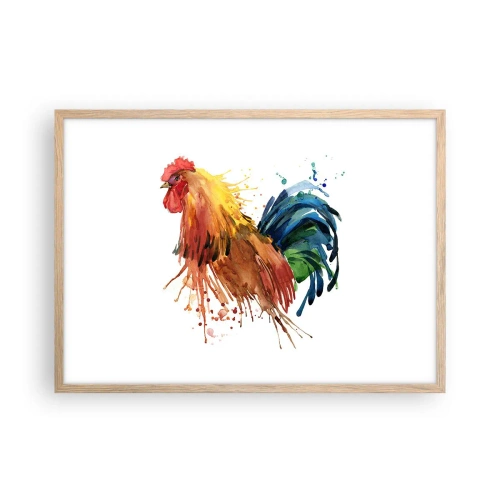 Plakat i ramme af lyst egetræ - Kongelig kappe, kongelig stolthed - 70x50 cm