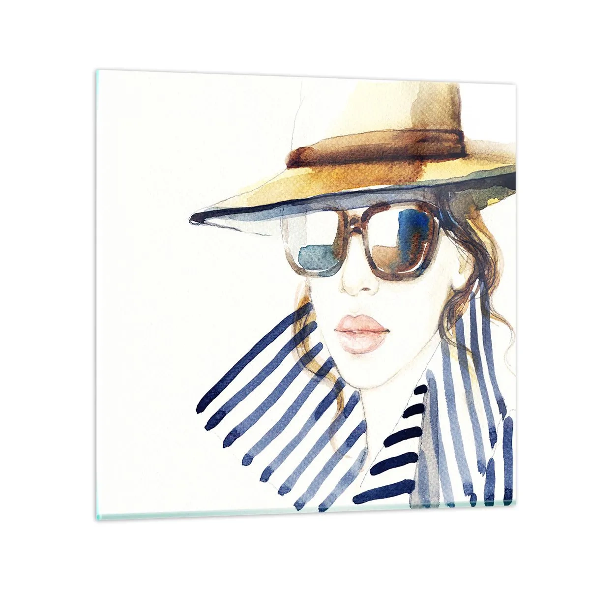 Billede på glas - Florida byder dig velkommen! - 50x50 cm