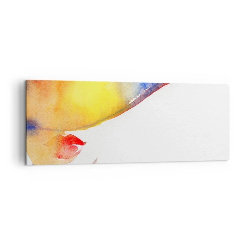 Lærredstryk - Billede på lærred - Portræt af en dame    - 140x50 cm