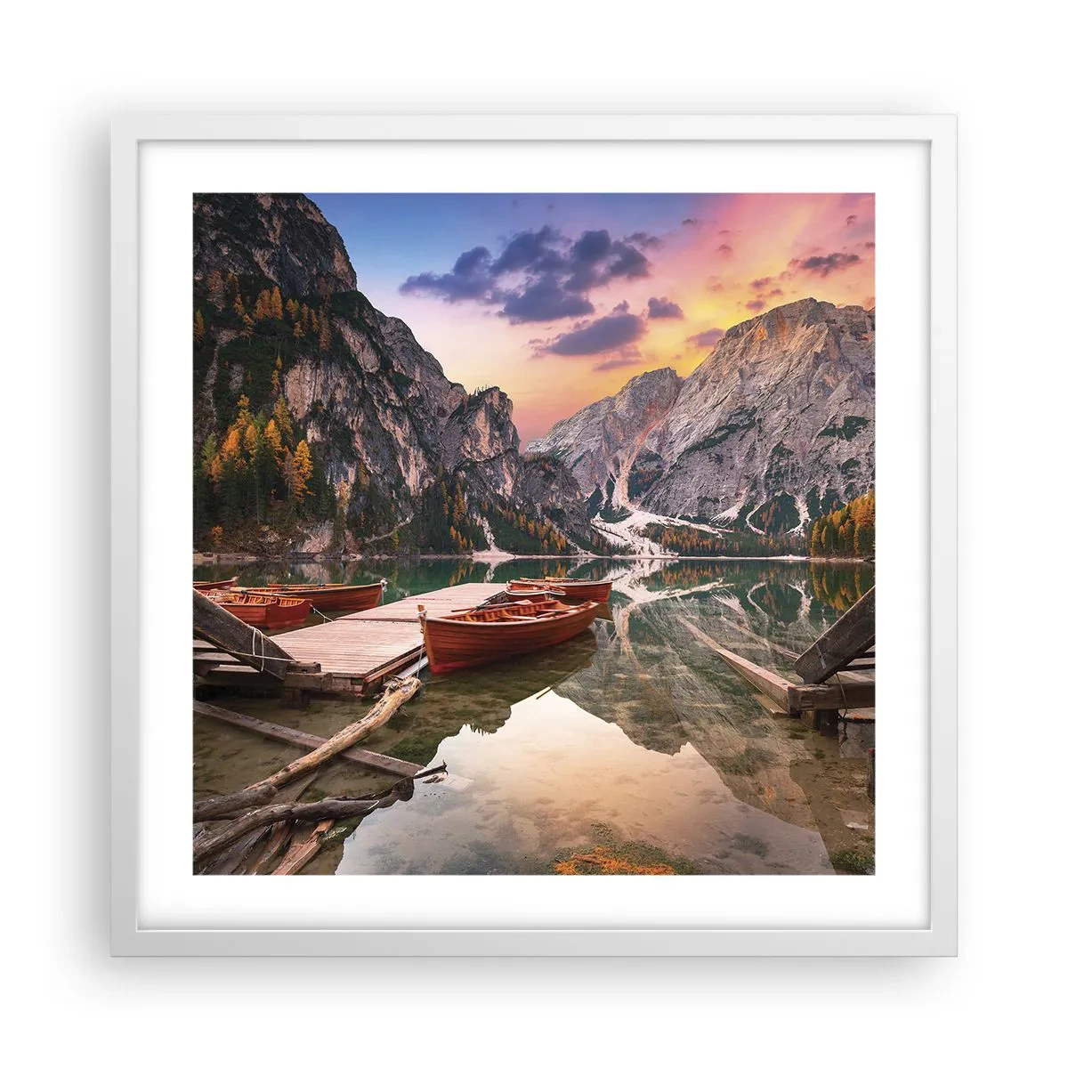 Plakat i hvid ramme - Dagens løfte - 50x50 cm