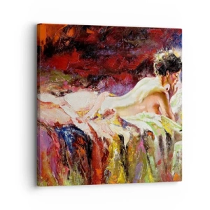 Lærredstryk - Billede på lærred - Eftertænksom Venus - 30x30 cm