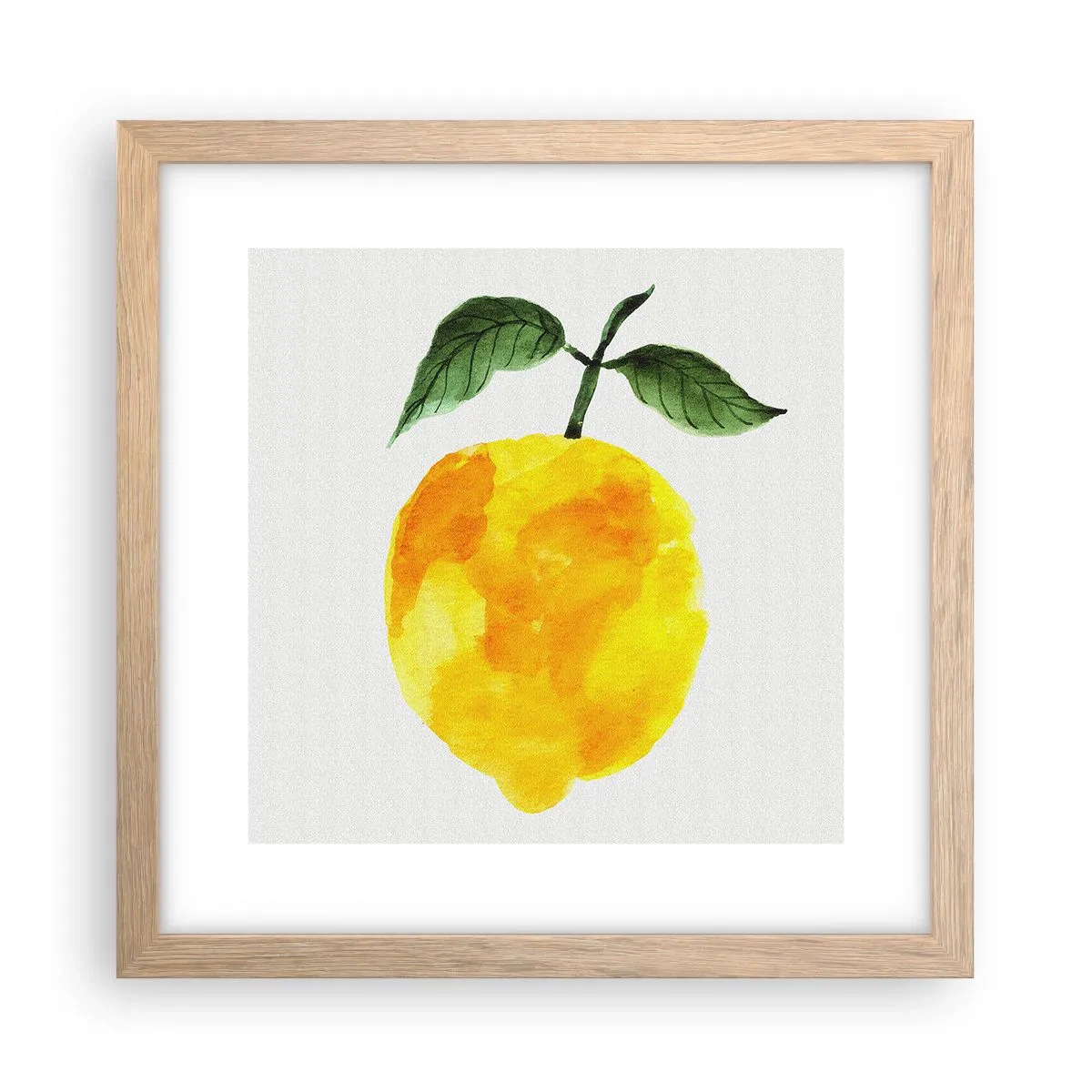 Plakat i ramme af lyst egetræ - Hvordan man kender smagen af solen - 30x30 cm