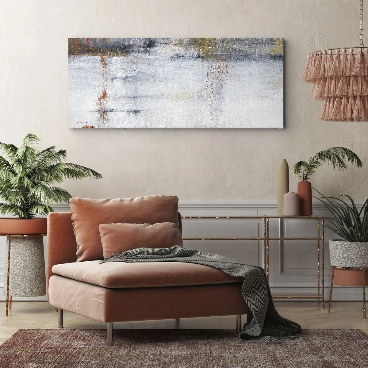 Lærredstryk - Billede på lærred - Bag lufttæppet - 100x40 cm