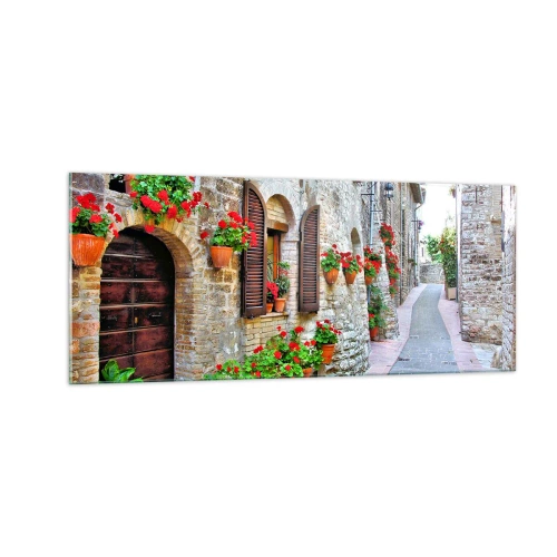 Billede på glas - Italiensk atmosfære - 100x40 cm
