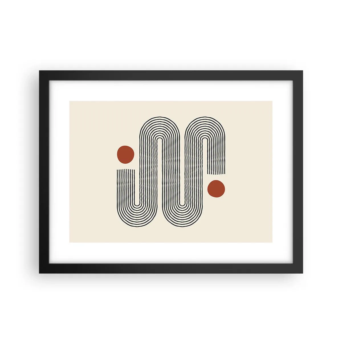 Plakat i sort ramme - Fra start til slut - 40x30 cm