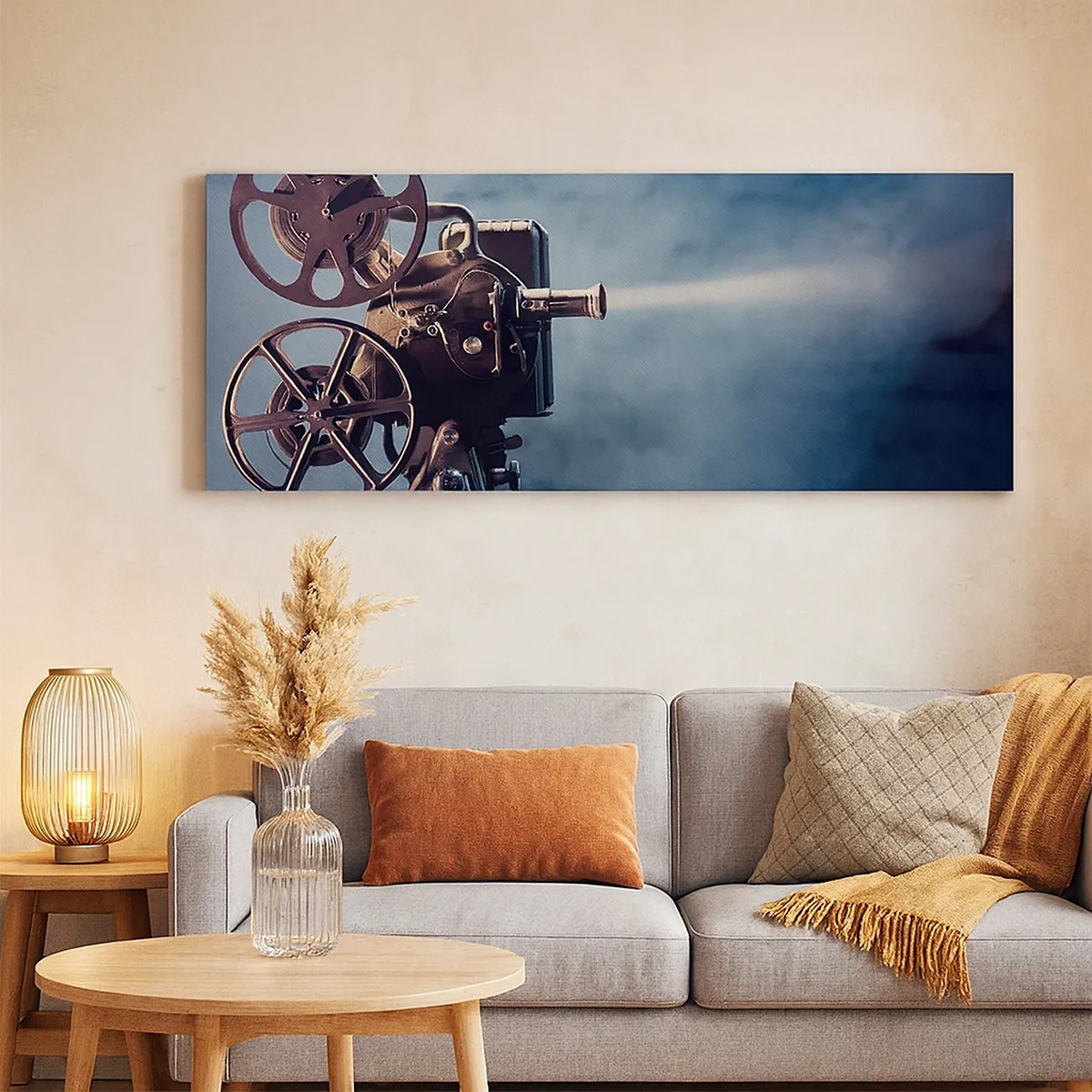 Lærredstryk - Billede på lærred - I en gammel biograf - 30x30 cm