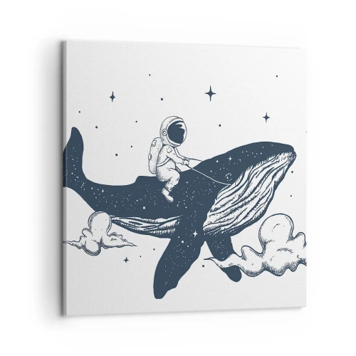 Lærredstryk - Billede på lærred - Et kosmisk eventyr - 50x50 cm