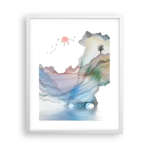 Plakat i hvid ramme - Mod krystalbjergene - 40x50 cm