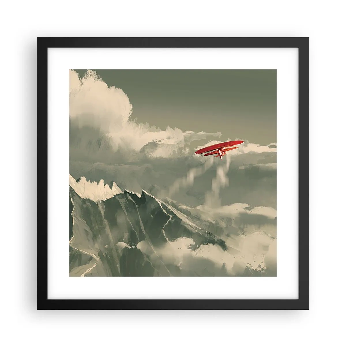 Plakat i sort ramme - Frygtløs pioner - 40x40 cm