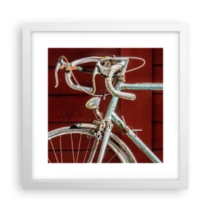 Plakat i hvid ramme - Skabt til at sejre - 30x30 cm