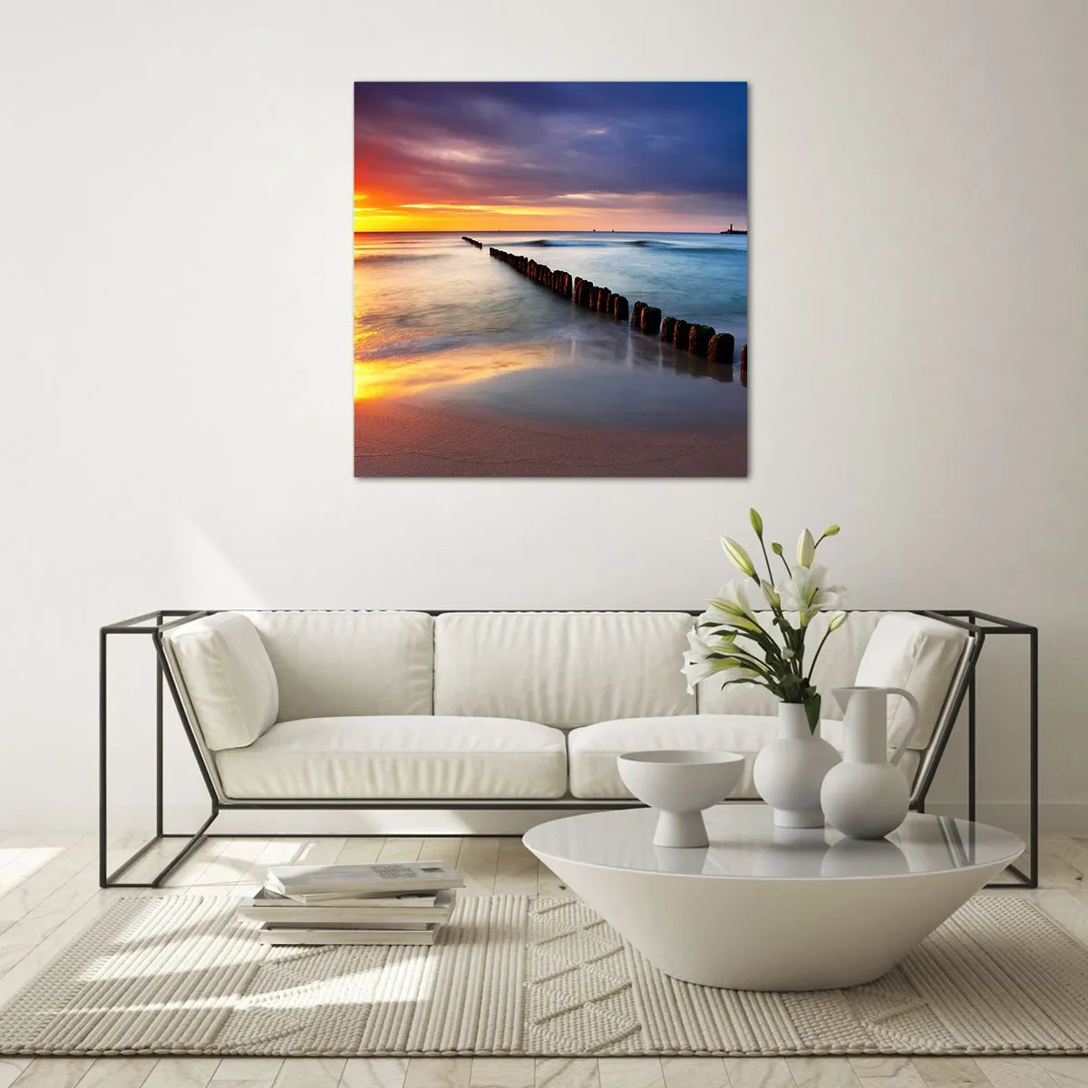 Billede på glas - Lyt til stilheden - 70x70 cm